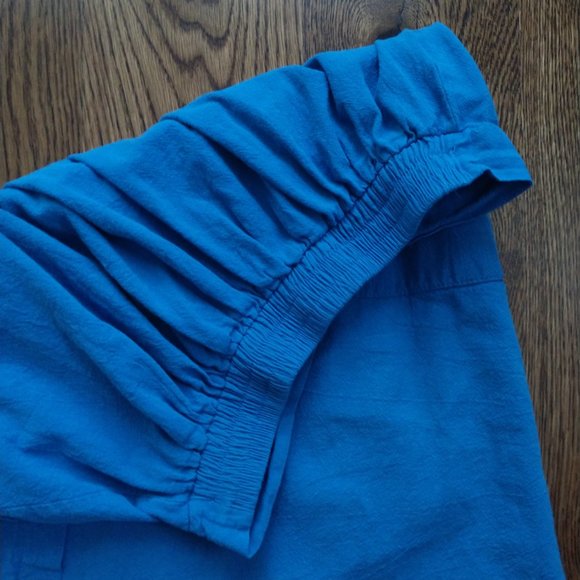 Blue Button Front Skirt - Picture 2 of 7